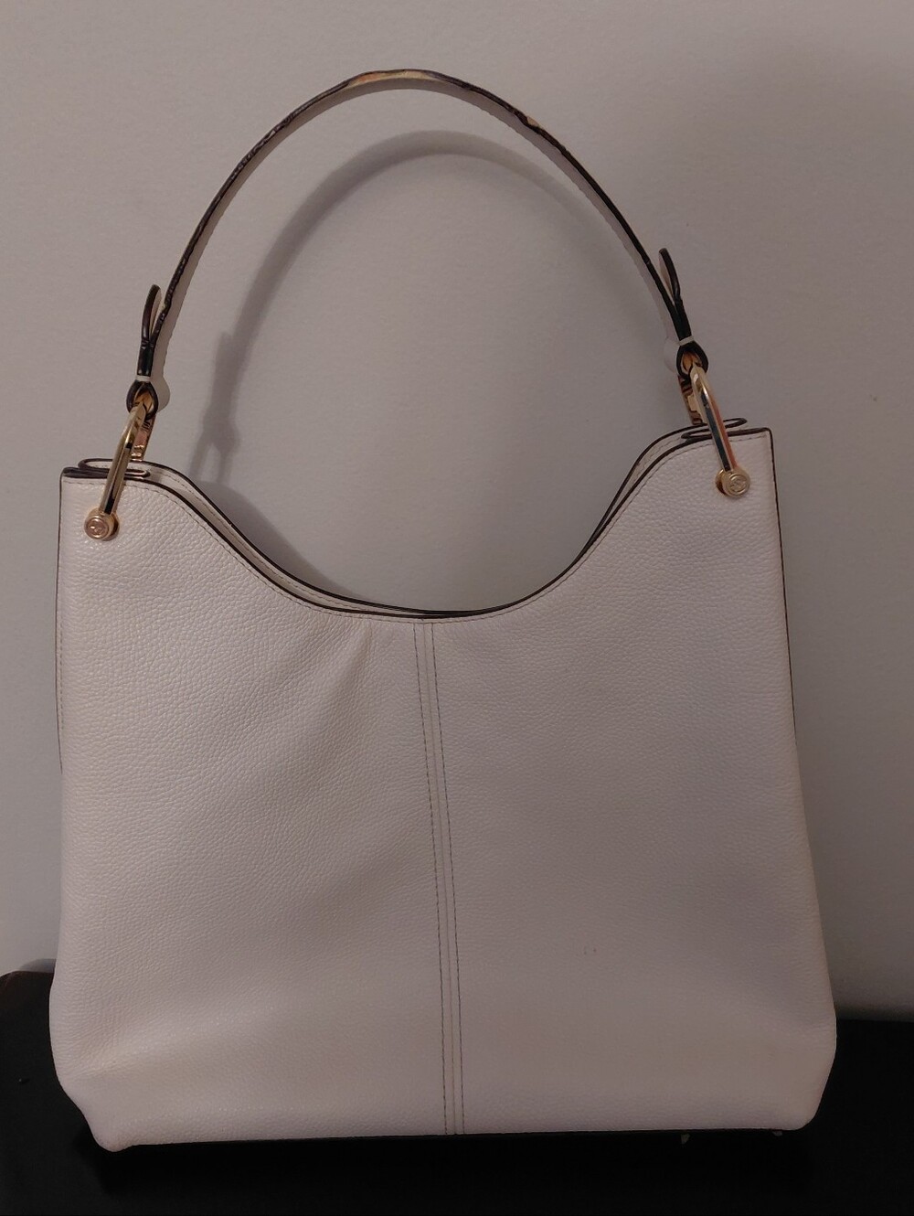 Michael Kors Ivory/Cream Pebbled Leather Hobo W/Gold Hardware *read Description - Picture 2 of 11